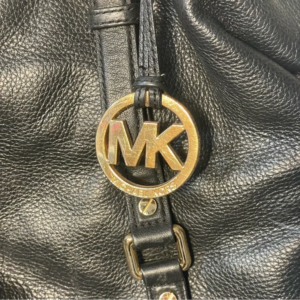 Michael Kors Bedford Legacy Black Leather Satchel Bag